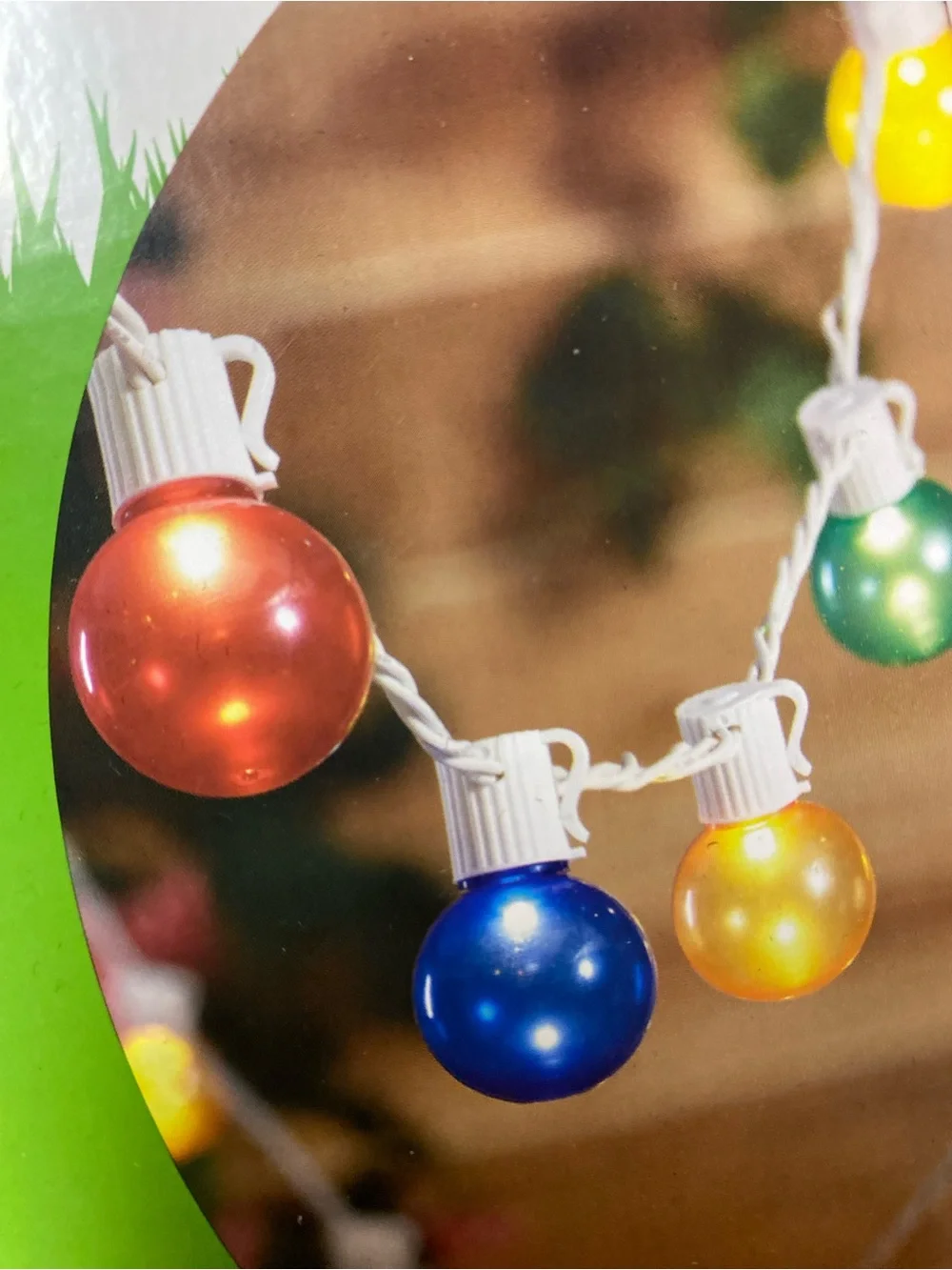 True Living Outdoors LED Frosted Globe String Lights - Multi-Color New in Box